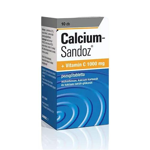Calcium-Sandoz + Vitamin C 1000mg pezsgőtabletta (10x)