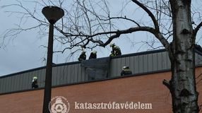 A viharos szél a tűzoltóknak is adott munkát 