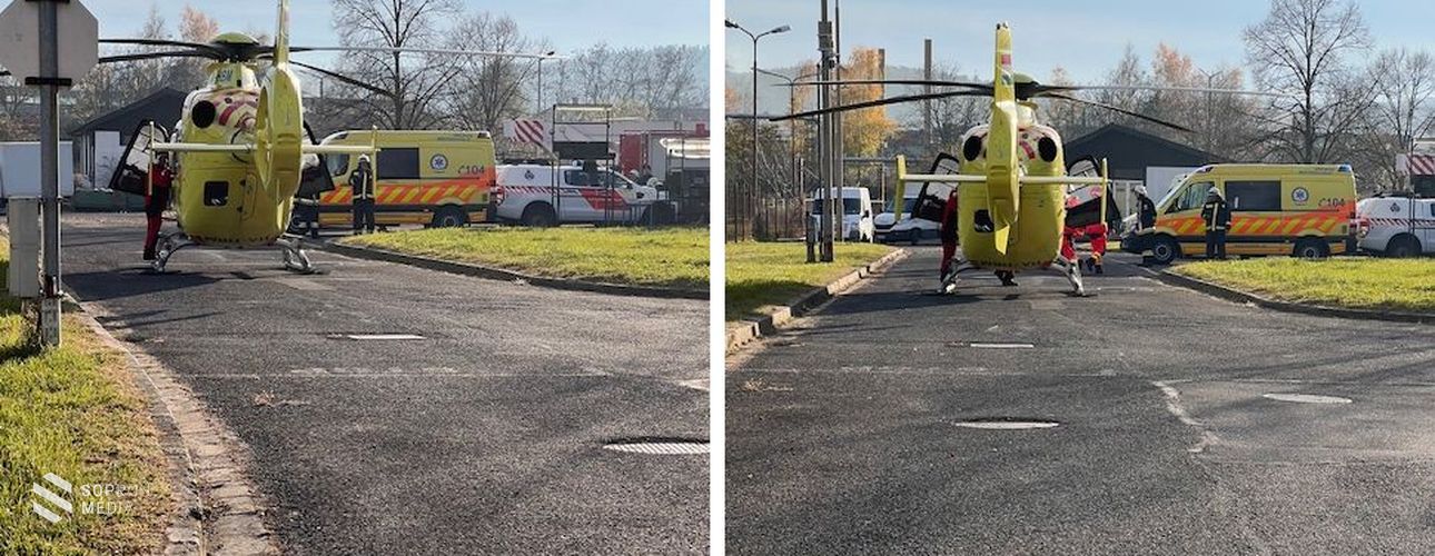 Kigyulladt egy emelőkosaras autó Sopronban