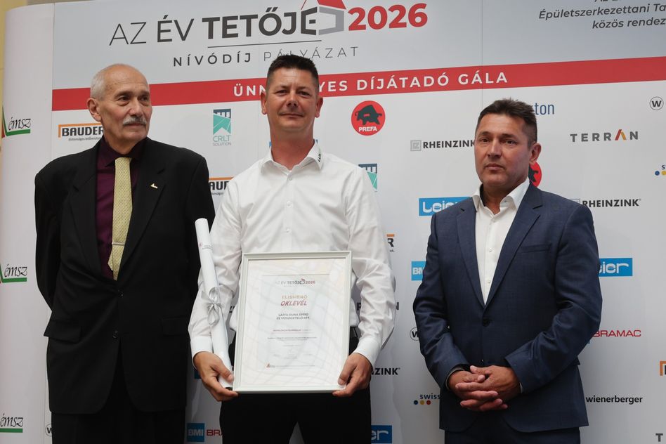 Szakmai elismerés az Év Tetője Nívódíj pályázaton – Homlokzatburkolat kategóriában díjazták munkánkat