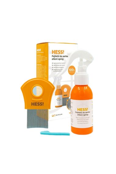 HESS! Fejtetű és serke elleni spray+fésű és kefe (100ml)