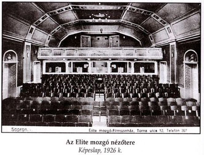 Az Elite mozgó nézőtere, 1926