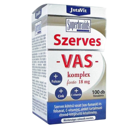 Jutavit Szerves Vas Komplex 18 mg Forte tabletta (100x)