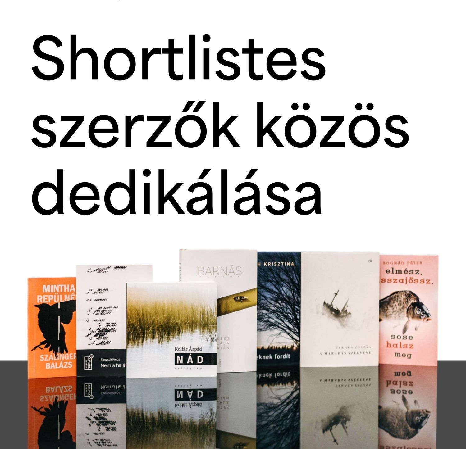 Az Esterházy Irodalmi Díj 2026 shorlistjére került könyvek alkotói közösen dedikálnak 