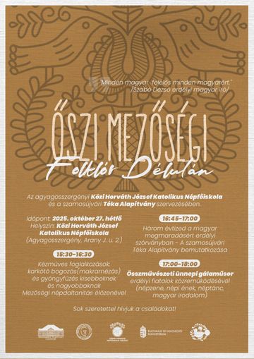 Őszi mezőségi folklór délután