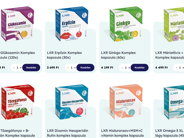 Magyar fejlesztésű étrend-kiegészítők gyógyszerészeti háttérrel – LXR Komplex