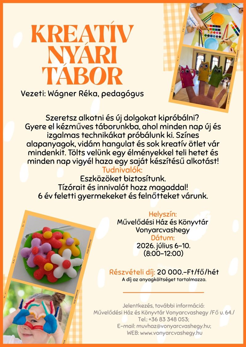 Kreatív Nyári Tábor szolgáltatás képe