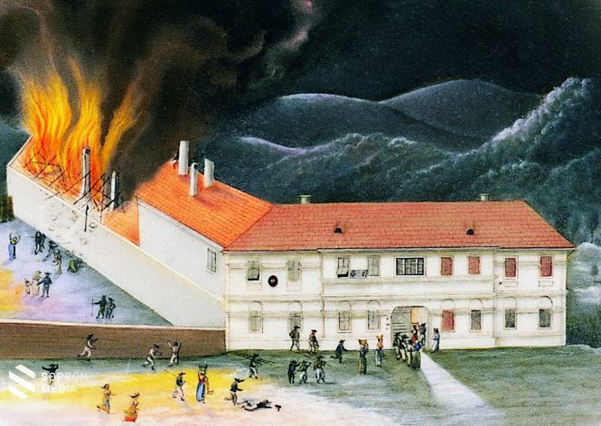 1843 márciusában – gyújtogatás okozta – nagy tűzvész pusztít, melyet később porcelán tányéron örökítettek meg a herendi mesterek