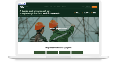 KRL Kontrol Kft. weboldalának asztali nézete