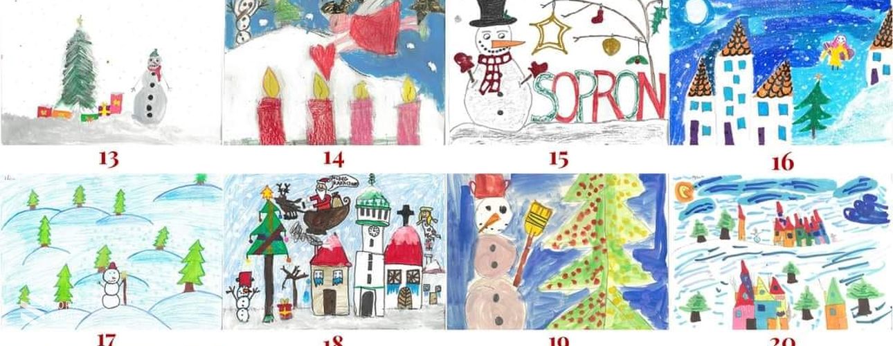 Ezek az alkotások díszítik a Liszt-központ adventi kalendáriumát