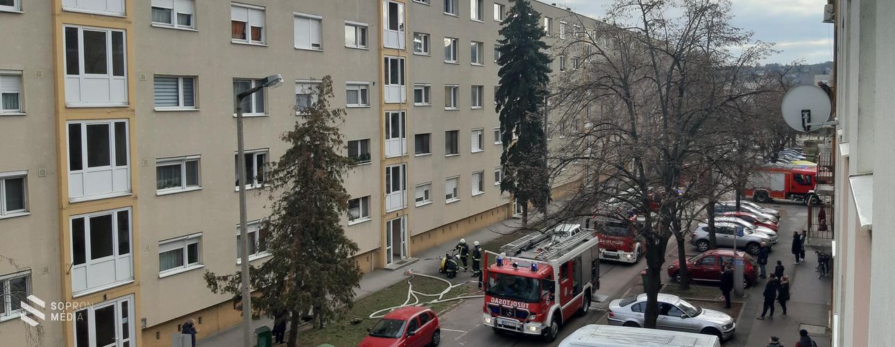 Egy soproni lakás égett