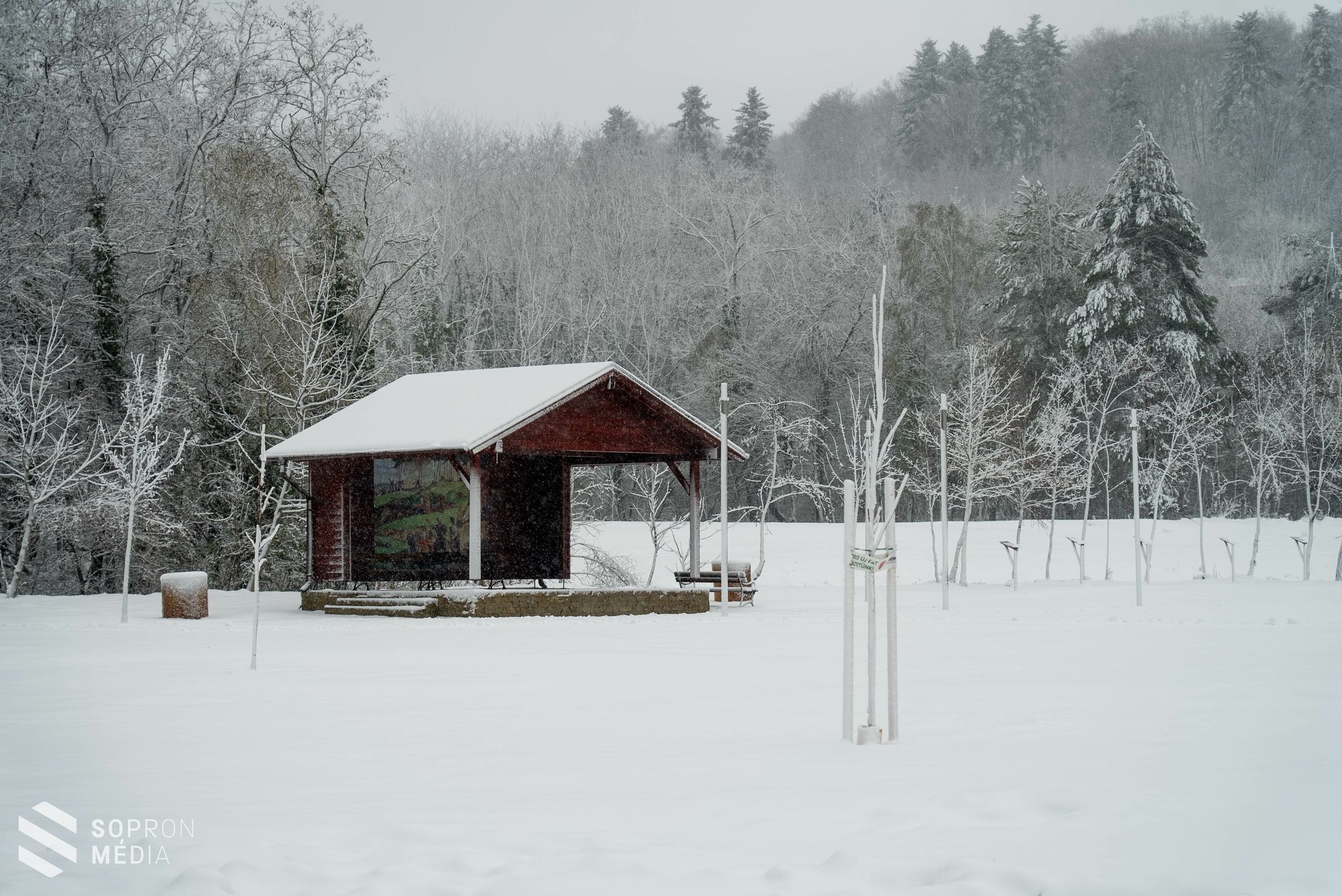 Hó fedi Brennbergbánya környékét