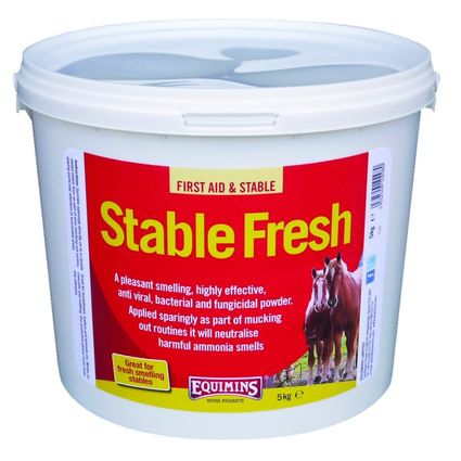 EQUIMINS STABLE FRESH DRY BED POWDER– Istálló, alom szagtalanító por 5kg vödör