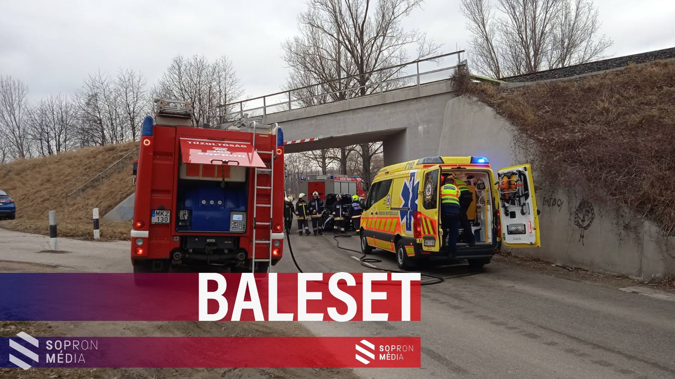Baleset az Ágfalvi úton
