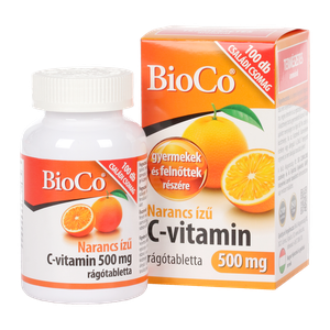 BioCo C-vitamin 500 mg narancs ízű rágótabletta (100x) termék kép