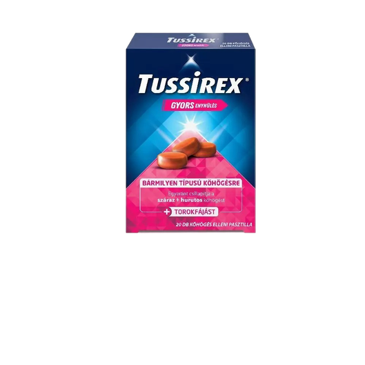 Tussirex pasztilla köhögés ellen (20x)