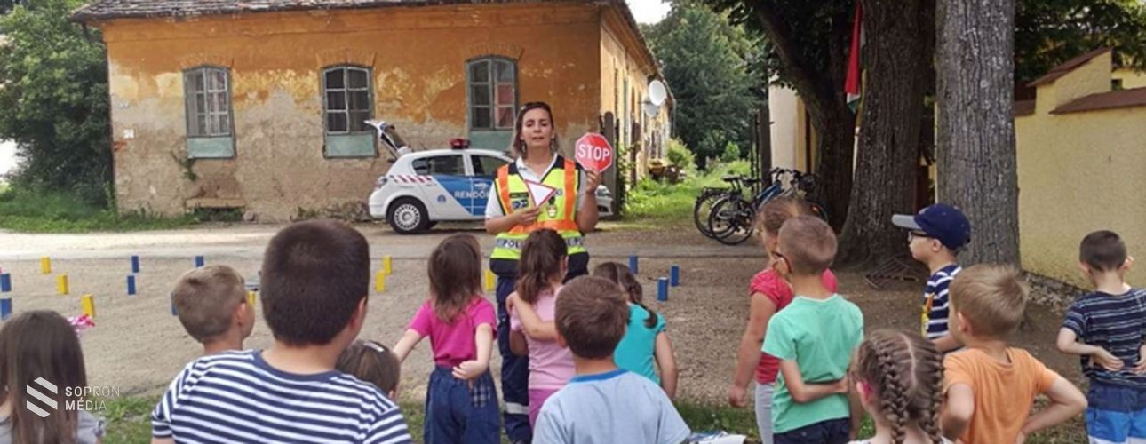 A gyalogos közlekedés szabályait ismerhették meg a gyermekek Sopronhorpácson