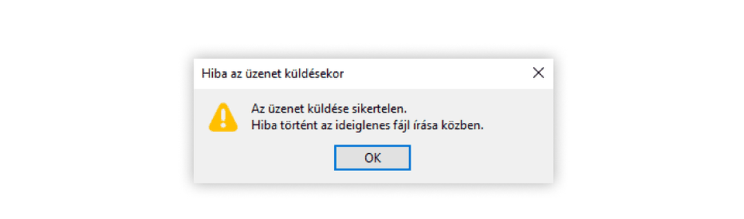 Ez akkor jelenhet meg, ha a levél elküldése előtt hirtelen megszűnik az internetkapcsolat, esetleg a számítógéped vírusos.