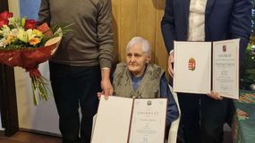 100. születésnapja alkalmából köszöntötték Eszti nénit
