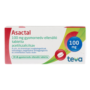 Asactal 100 mg gyomornedv-ellenálló tabletta (30x buborékcsomagolásban) termék kép