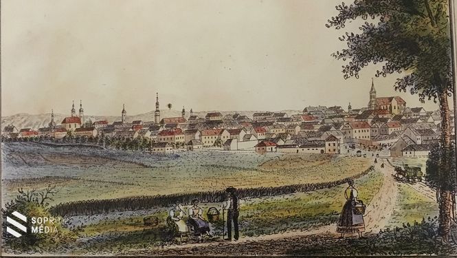 Sopron látképe 1830 körül  