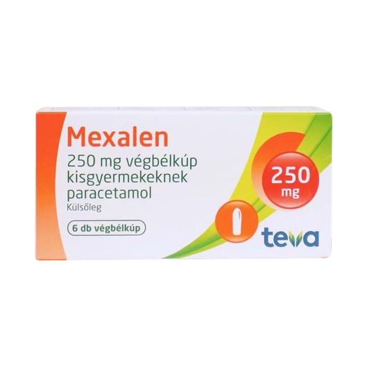 Mexalen  250 mg végbélkúp kisgyermekeknek (6x)