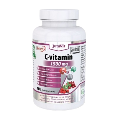 Jutavit C-vitamin 1500mg Csipkeb+Acer+D3+Zn ret.ft (100x)