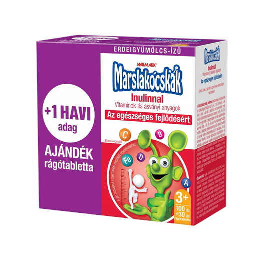 Marslakócskák Inulin erdei gyümölcs rágótabletta (100x+30x)