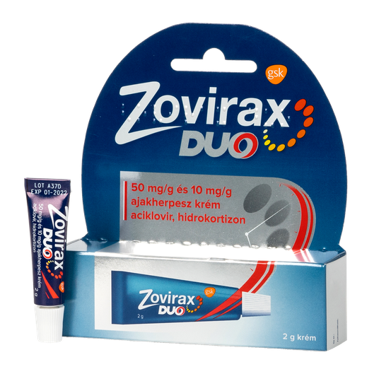 Zovirax Duo 50mg/g+10mg/g krém ajakherpeszre (2g)