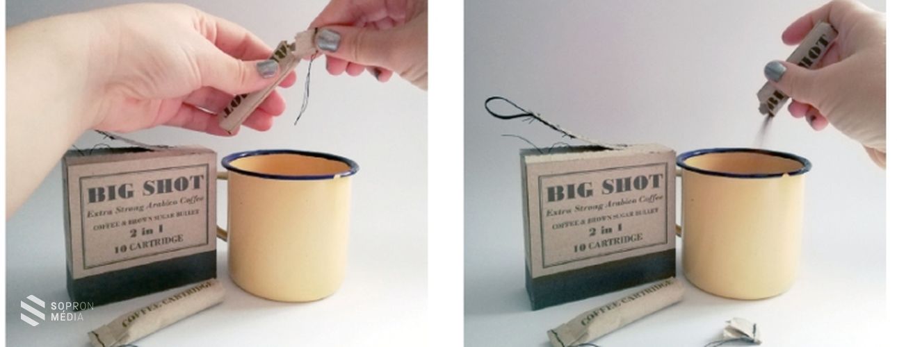 A lőszer elve ihlette az egyetemista kávécsomagolási tervét