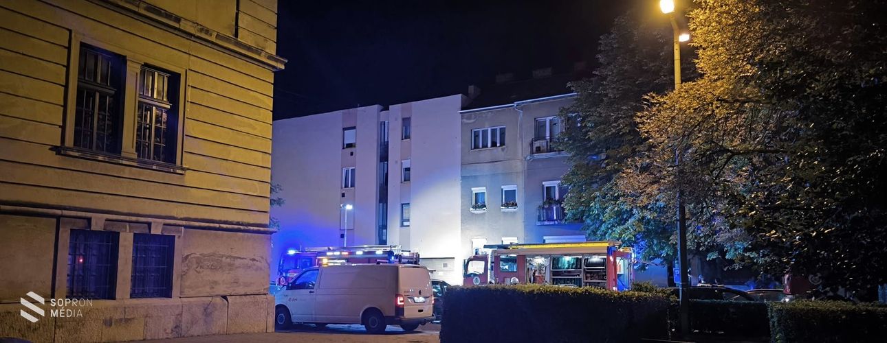 Társasház pincéjében keletkezett tűz Sopronban!