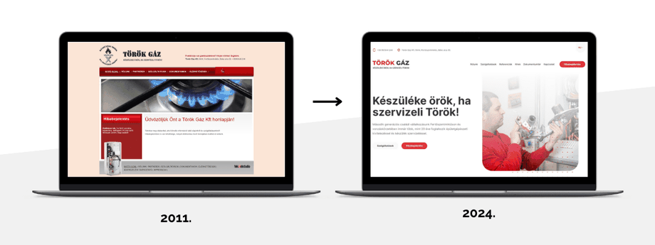 13 év útán megújítottuk a Török Gáz Kft. weboldalát