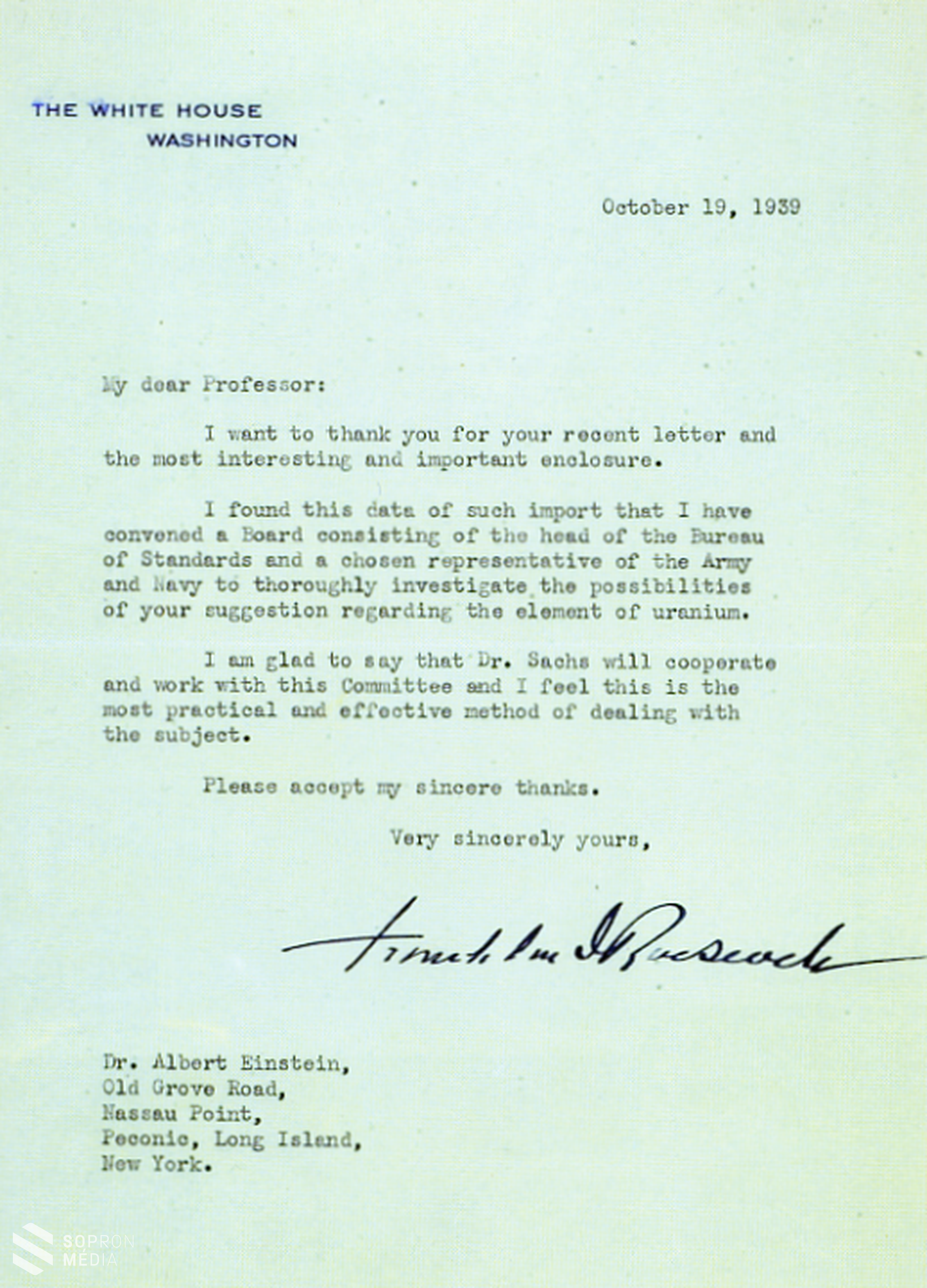 81 éves az Einstein-Szilárd levél, amely megváltoztatta a világot