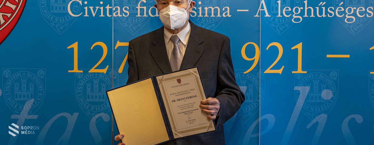 Polgármesteri Elismerő Oklevélben részesült dr. Hegyi Ferenc