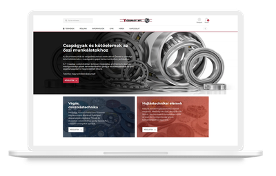 Y-Csapágy weboldalának asztali nézete