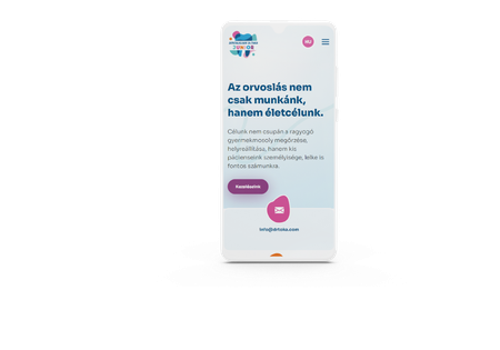 Dentalklinik Dr. Tóka Junior weboldalának mobilos nézete