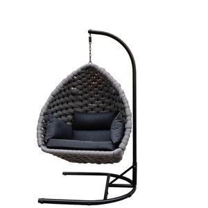 Egyszemélyes fonott függőszék (fekete alu váz, szürke fonat) 179.890 Ft