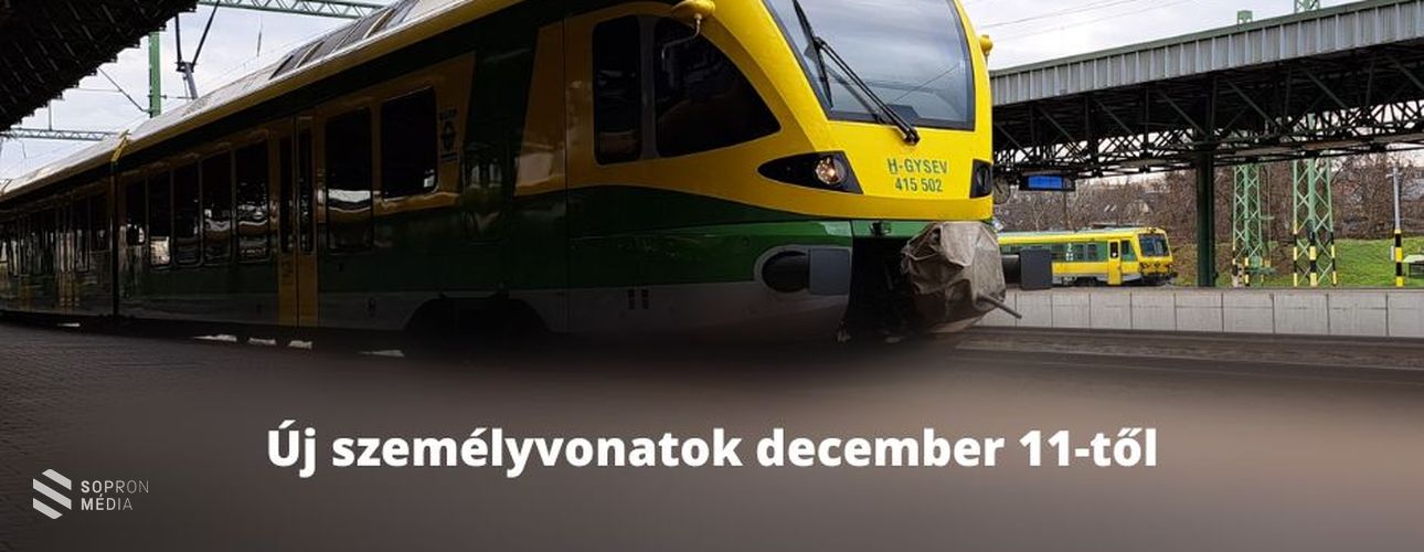 Új személyvonatok Győr-Sopron között a 2022/2023-as menetrendben