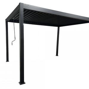 Pergola 3x4M (alu váz és acél zsaluzat, fekete) 483.790 Ft
