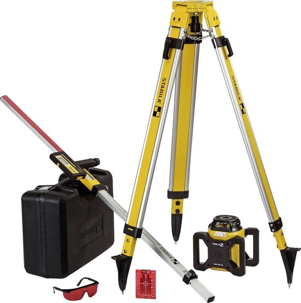 Stabila LAR 160 Önbeálló rotációs lézer REC 160RG digitális vevőegységgel, Kombi-Pack