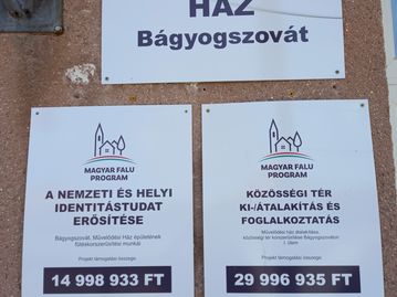 Művelődési ház átalakítása, közösségi tér korszerűsítése Bágyogszováton I. ütem (MFP-KTF/2020 kódszámú pályázati kiírás keretében)