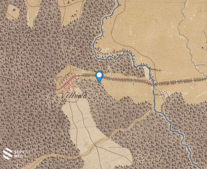 Az I. katonai felmérést, mely II. József idején 1780-1784 között készült Magyarországon, jozefiánus térképnek is nevezik. A térképről leolvashatjuk, hogy a településnek már volt temploma, ugyanis egy kör, rajta egy kereszt ábrázolja a települést. 