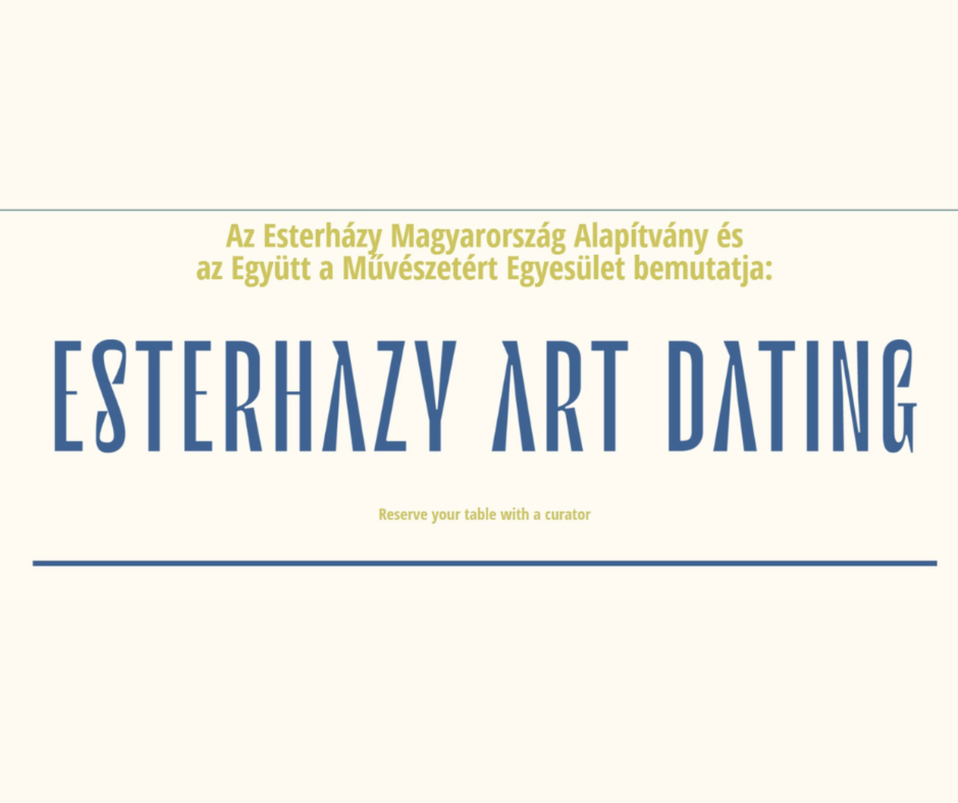 Elindult első Esterhazy Art Dating programunk