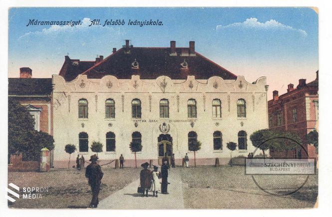 Máramarossziget. Állami felsőbb leányiskola. Erzsébet-főtér. 
