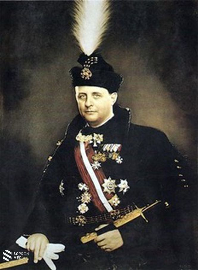 Ullein-Reviczky Antal követ színes portréja korabeli protokolláris diplomata öltözetben 
