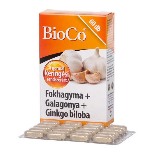 BioCo Fokhagyma Galagonya Ginkgo tabletta (60x)