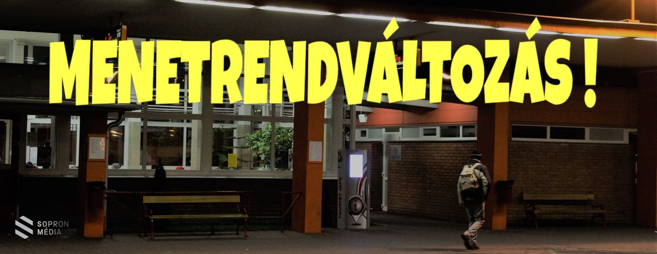 Figyelem! Változik a helyi autóbusz-menetrend vasárnaptól!