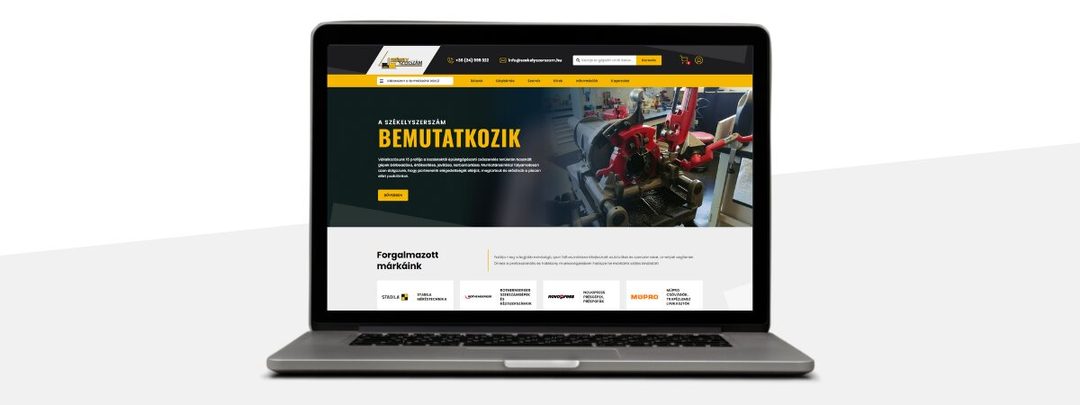 Egyedi webshop, ügyviteli rendszerhez igazítva