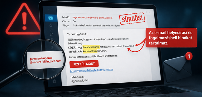 Gyanús számlás e-mail? Így szúrd ki azonnal c. bejegyzés borítóképe