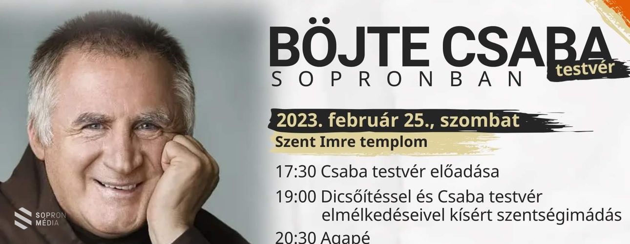 Böjte Csaba Sopronban!